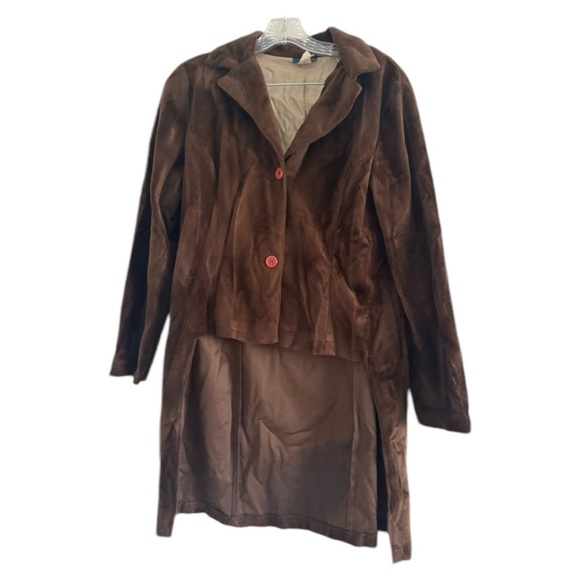 PANDORA Vintage 90s Women’s Brown 2 Button Jacket-Size Large - Picture 1 of 8